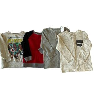 Cat & Jack Kids Marvel Garanimals Long Sleeve Shirt Set - Gray, Red, Cream